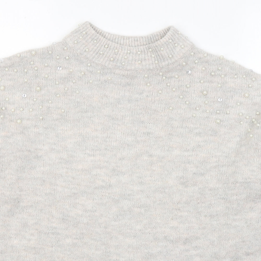Womens UK Size 10 NEXT Grey Pullover Jumper