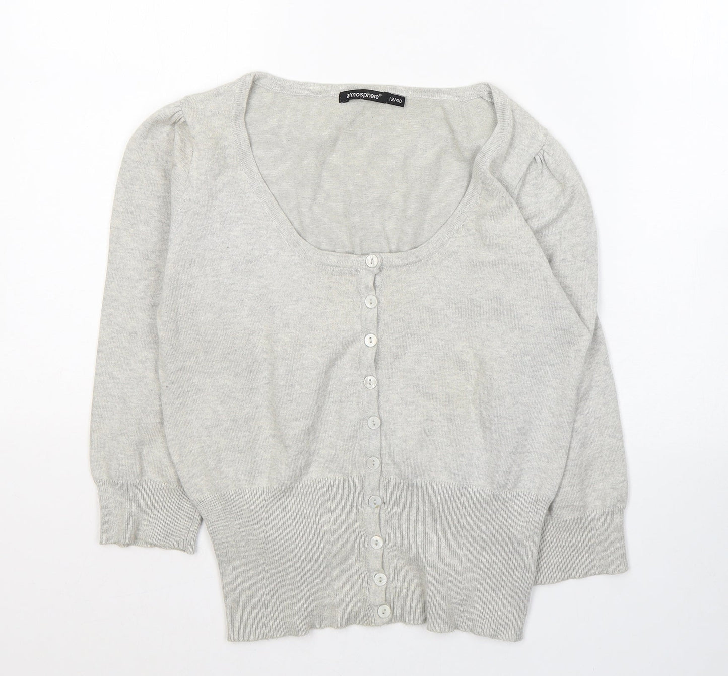 Womens UK Size 12 Atmosphere Grey Cardigan Jumper