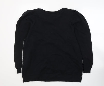 Womens UK Size L River Island Black Pullover Jumper