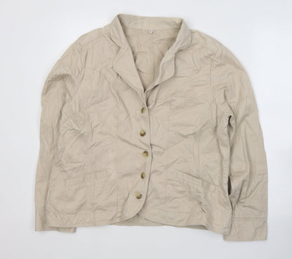 Womens UK Size 14 EWM Beige Trench Coat