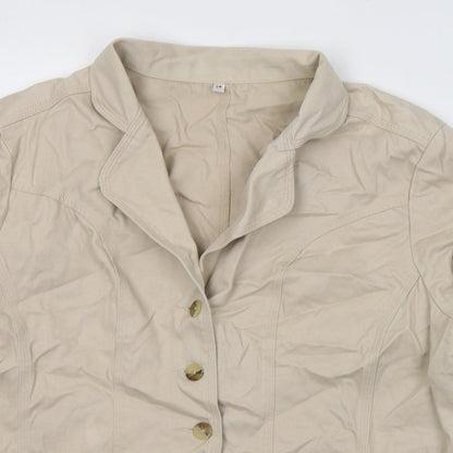 Womens UK Size 14 EWM Beige Trench Coat