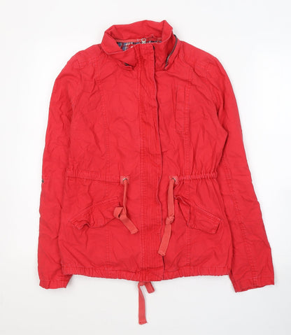 Denim & Co. Womens Red   Jacket Coat Size 10  Zip