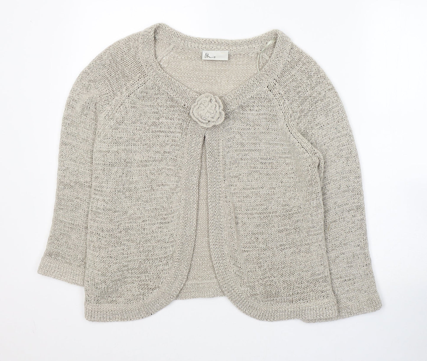 Womens UK Size 14 BHS Beige Cardigan Jumper