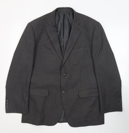 Mens UK Size L Greenwoods Regular Grey Suit Jacket