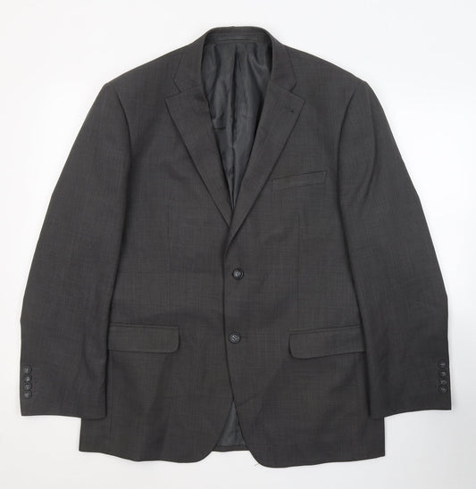 Mens UK Size L Greenwoods Regular Grey Suit Jacket