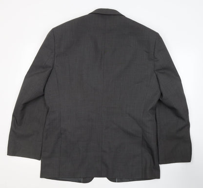 Mens UK Size L Greenwoods Regular Grey Suit Jacket