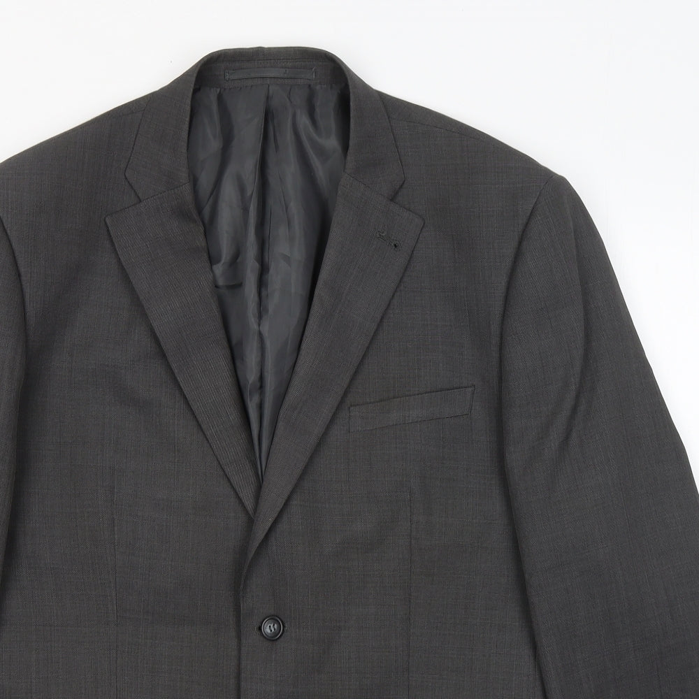 Mens UK Size L Greenwoods Regular Grey Suit Jacket