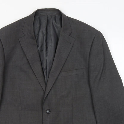 Mens UK Size L Greenwoods Regular Grey Suit Jacket