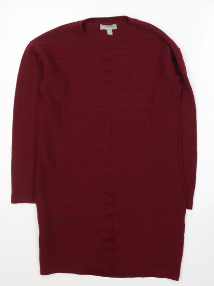 Womens UK Size 4 ASOS Red Tunic Jumper