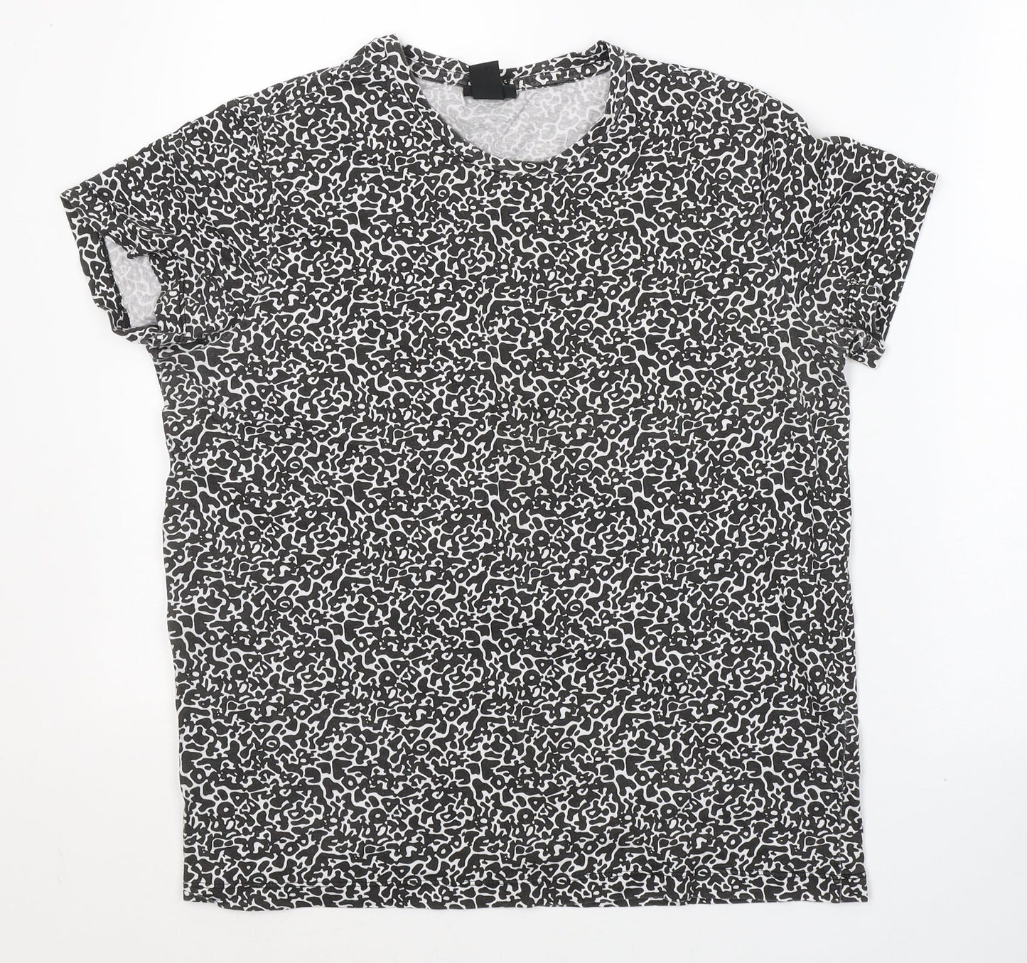 Womens UK Size S H&M Black Basic T-Shirt