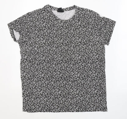 Womens UK Size S H&M Black Basic T-Shirt