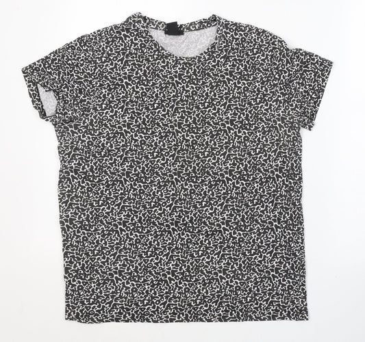 Womens UK Size S H&M Black Basic T-Shirt