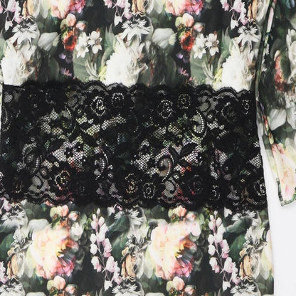 VERY  Womens Multicoloured Floral Polyester A-Line  Size 10  Round Neck Zip