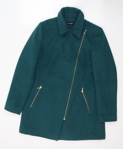 George Womens Blue   Pea Coat Coat Size 12  Zip