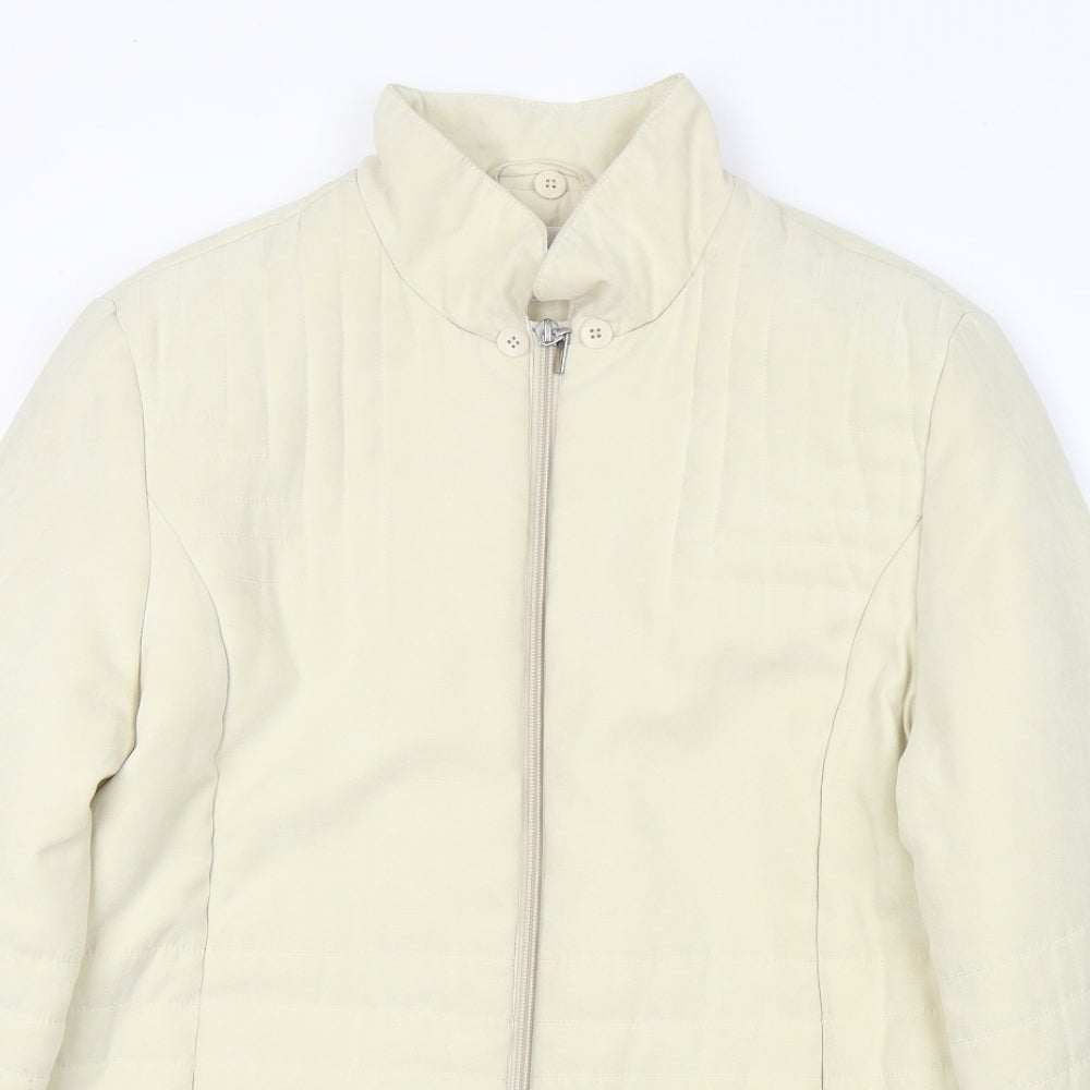 Grey & Osbourne Womens Ivory   Pea Coat Coat Size 12  Zip
