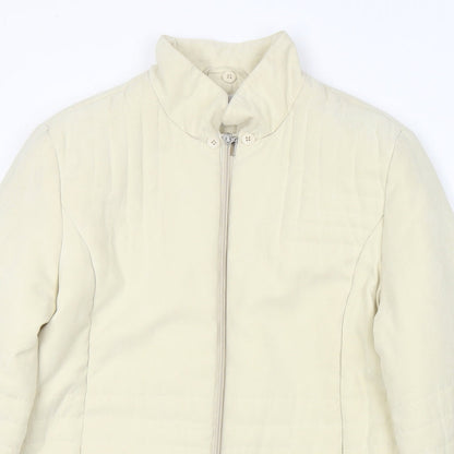 Grey & Osbourne Womens Ivory   Pea Coat Coat Size 12  Zip