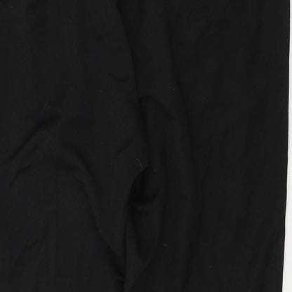 Evans Womens Black  Polyester Trousers  Size 18 L28 in Regular