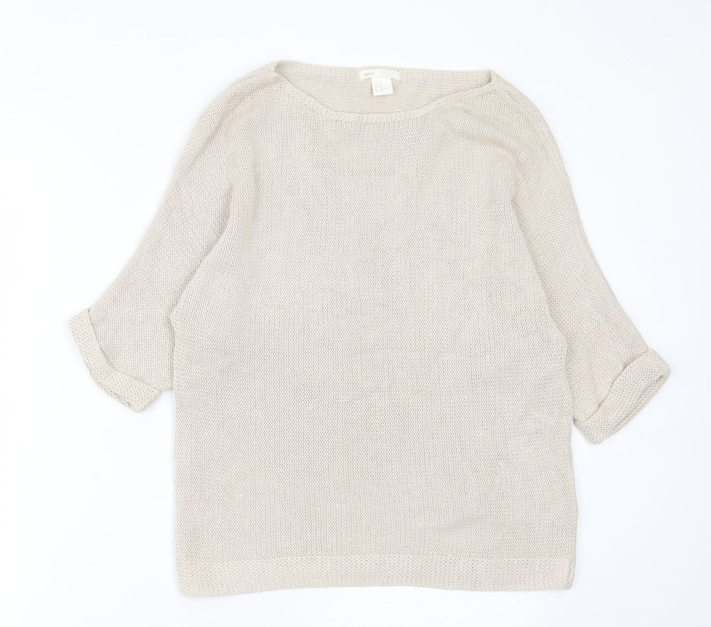 Womens UK Size XS H&M Beige Pullover Jumper