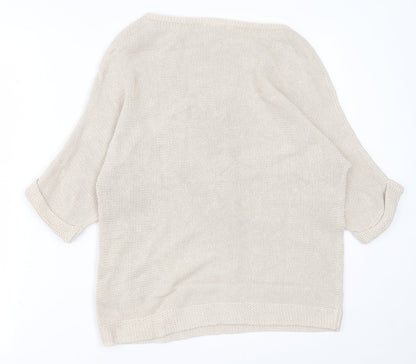 Womens UK Size XS H&M Beige Pullover Jumper