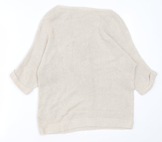 Womens UK Size XS H&M Beige Pullover Jumper