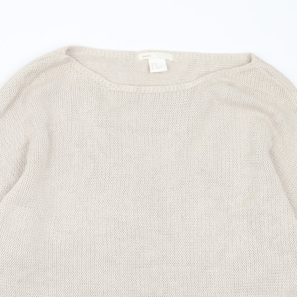 Womens UK Size XS H&M Beige Pullover Jumper