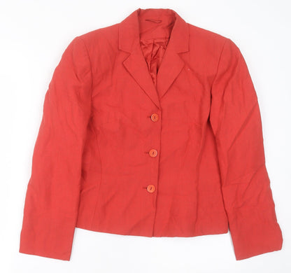 Principles Womens Red   Jacket Blazer Size 10  Button