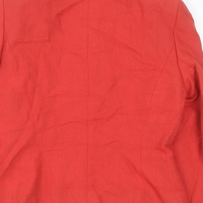 Principles Womens Red   Jacket Blazer Size 10  Button