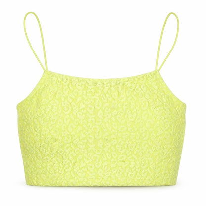 Womens UK Size 6 Primark Green Cropped Tank