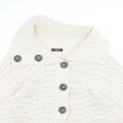 Womens UK Size M BM Beige Cardigan Jumper