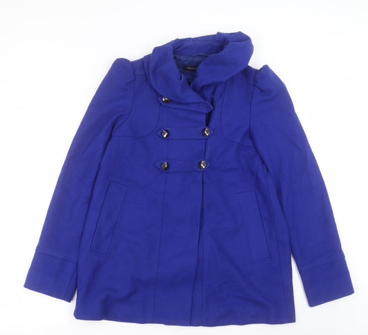French Connection Womens Blue   Jacket Coat Size 6  Button