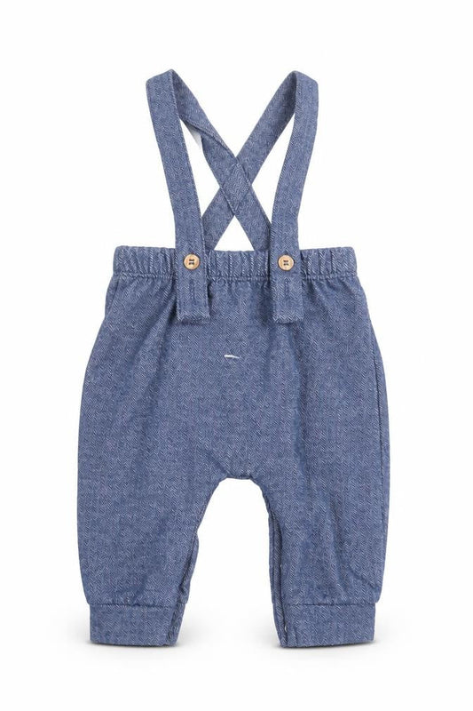 George Boys Blue  Polyester Capri Trousers Size 0-3 Months  Button - Cross Back