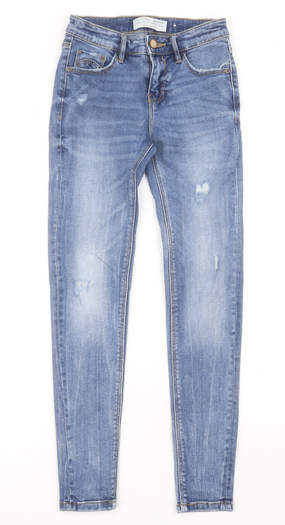 Womens UK Size 6 Stradivarius Regular Fit Skinny Blue Jeans