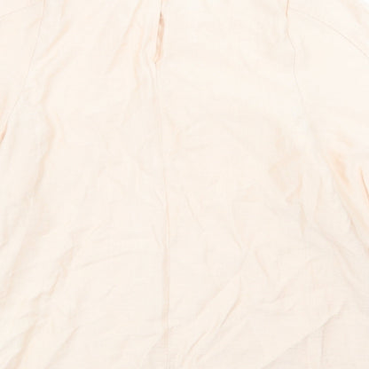 Primark Womens Beige  Viscose Basic T-Shirt Size 8 Crew Neck