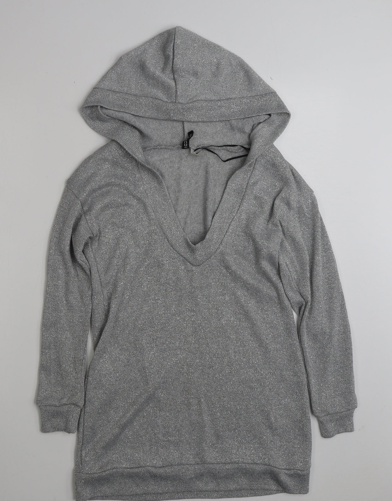 H&M Womens Silver  Polyester Pullover Hoodie Size XS  Pullover