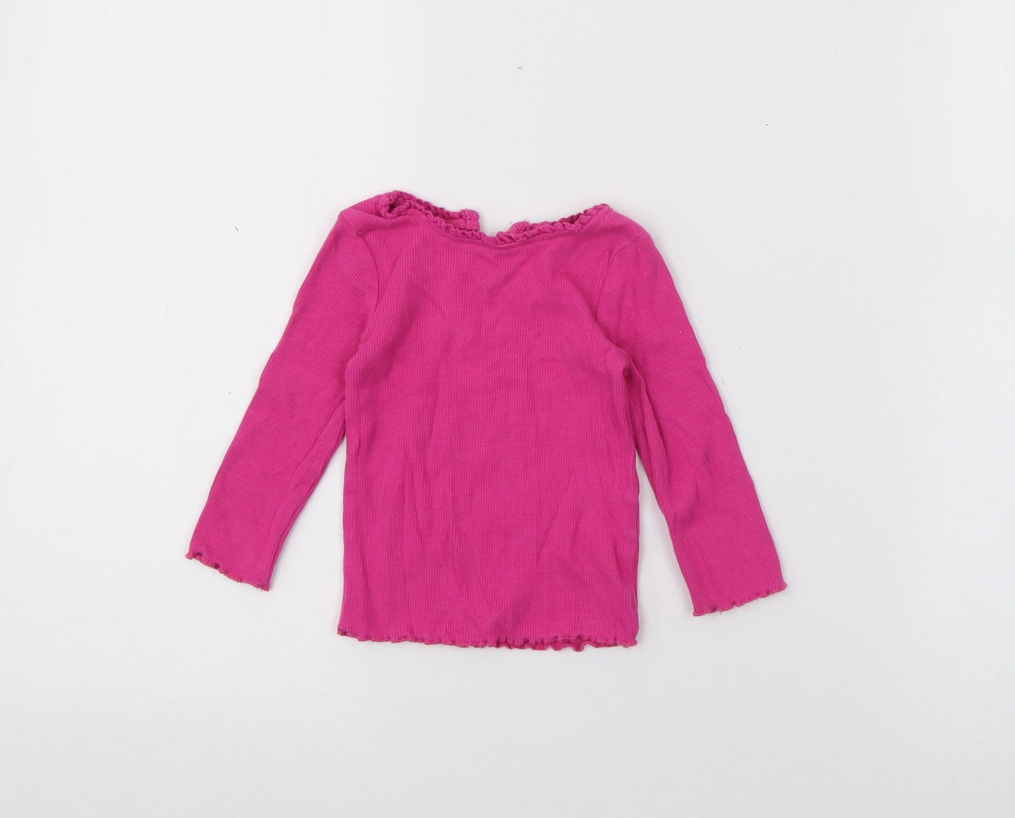 Dunnes Stores Baby Pink  Cotton Pullover Jumper Size 6-9 Months  Button