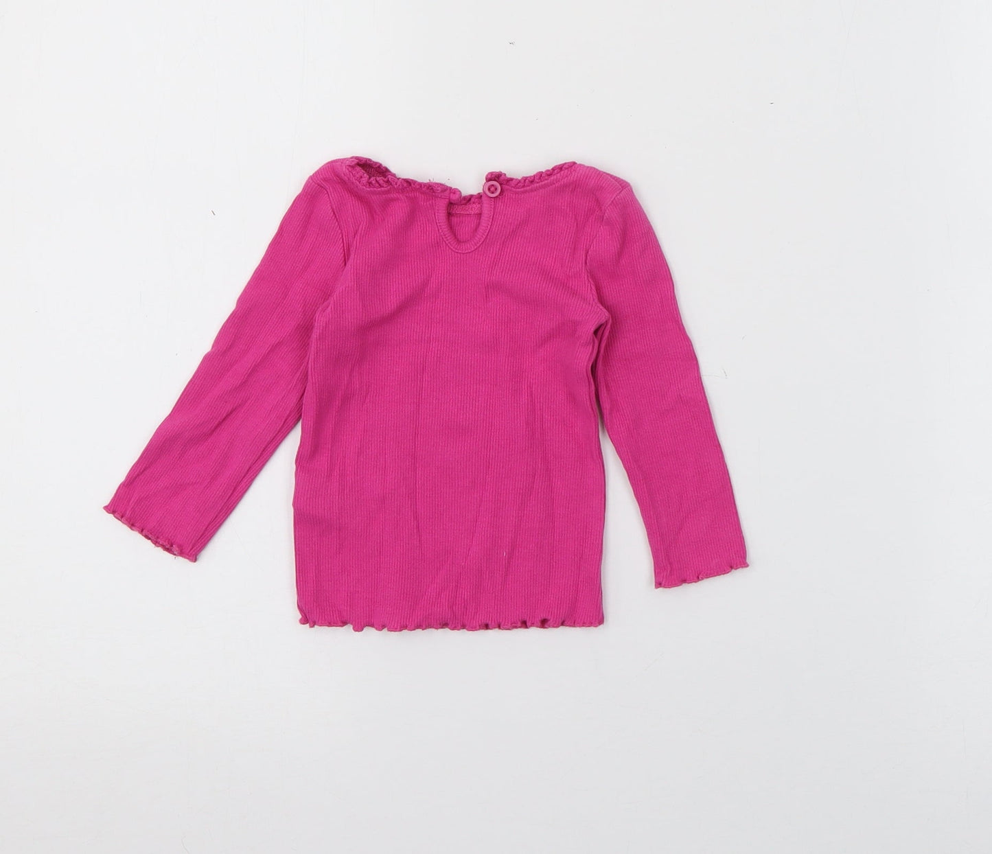 Dunnes Stores Baby Pink  Cotton Pullover Jumper Size 6-9 Months  Button