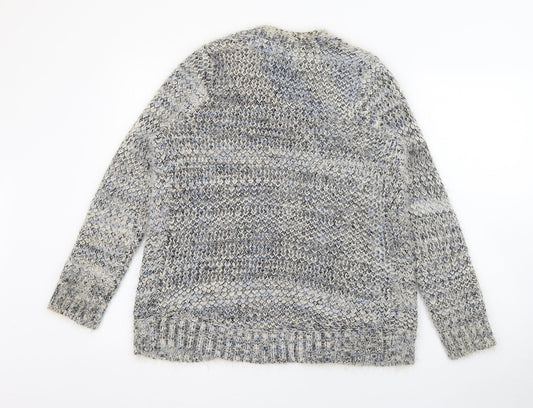 Womens UK Size S Papaya Grey Cardigan Jumper
