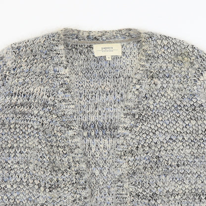 Womens UK Size S Papaya Grey Cardigan Jumper