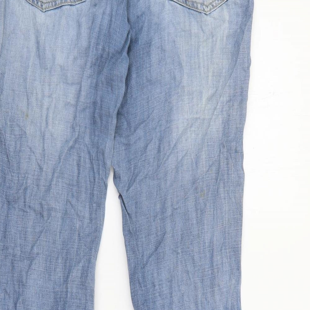 Fried Fish Womens Blue  Cotton Straight Jeans Size 8 L29 in Regular
