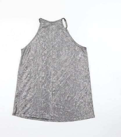 Womens UK Size 8 River Island Silver Camisole Tank