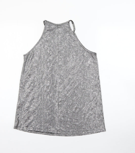 Womens UK Size 8 River Island Silver Camisole Tank