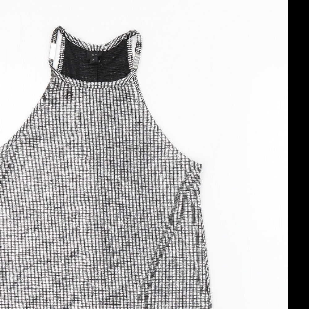 Womens UK Size 8 River Island Silver Camisole Tank