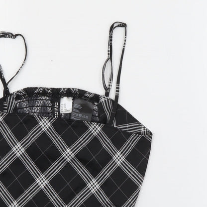 Womens UK Size XS H&M Black Cropped Tank