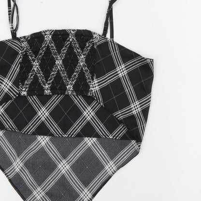 Womens UK Size XS H&M Black Cropped Tank