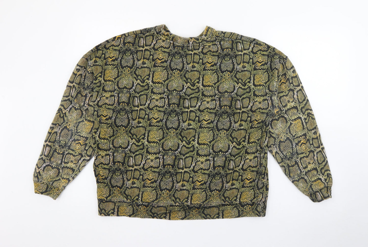 Womens UK Size S Pull&Bear Green Pullover Sweatshirt