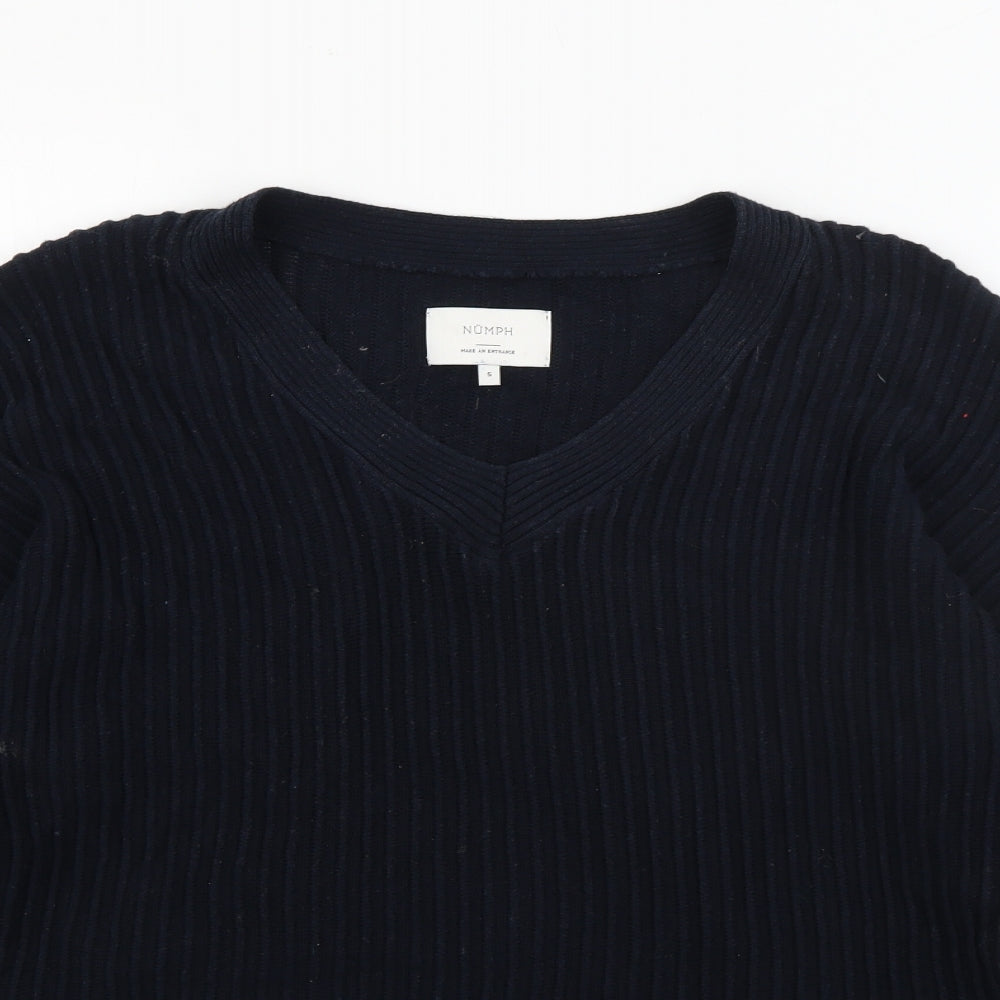 Womens UK Size S Numph Blue Pullover Jumper