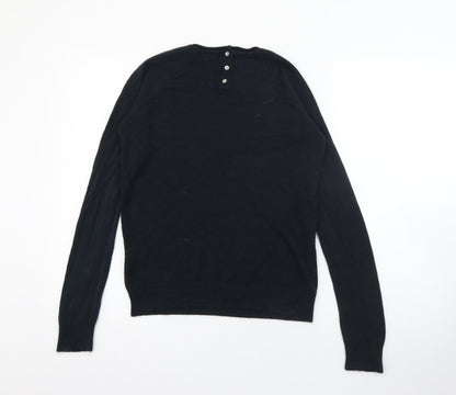 Primark Womens Blue Round Neck  Acrylic Pullover Jumper Size 10