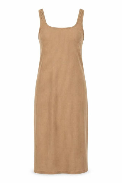 New Look Womens Brown  Polyester Tank Dress  Size 10  Round Neck Pullover