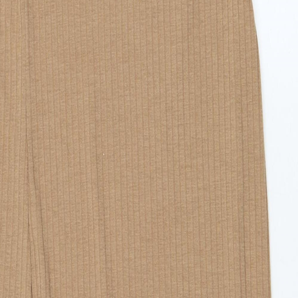 New Look Womens Brown  Polyester Tank Dress  Size 10  Round Neck Pullover