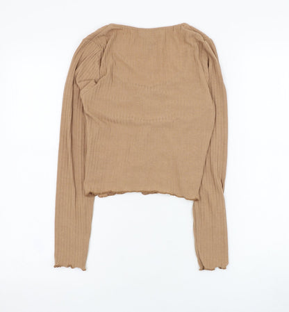 Womens UK Size 10 New Look Brown Cardigan Jumper